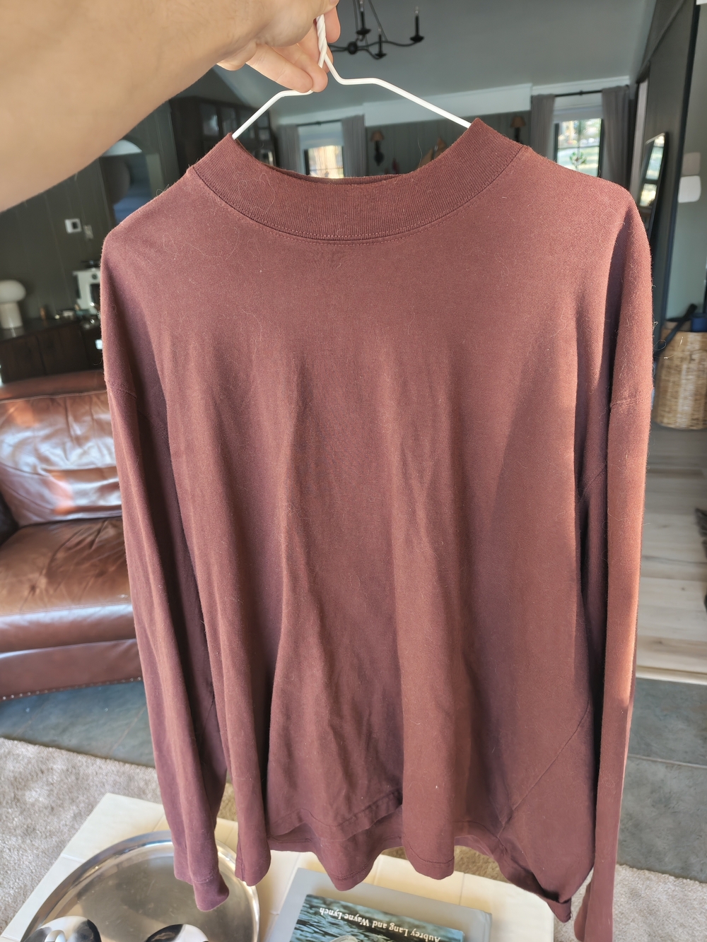 Old Navy Men's Long-Sleeve Crewneck Shirt - Maroon